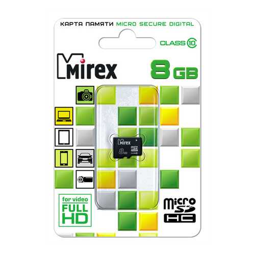 Карта памяти MIREX Micro SDHC 8GB в МегаФон
