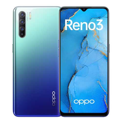 Смартфон Oppo Reno3 Auroral Blue (CPH2043) в МегаФон